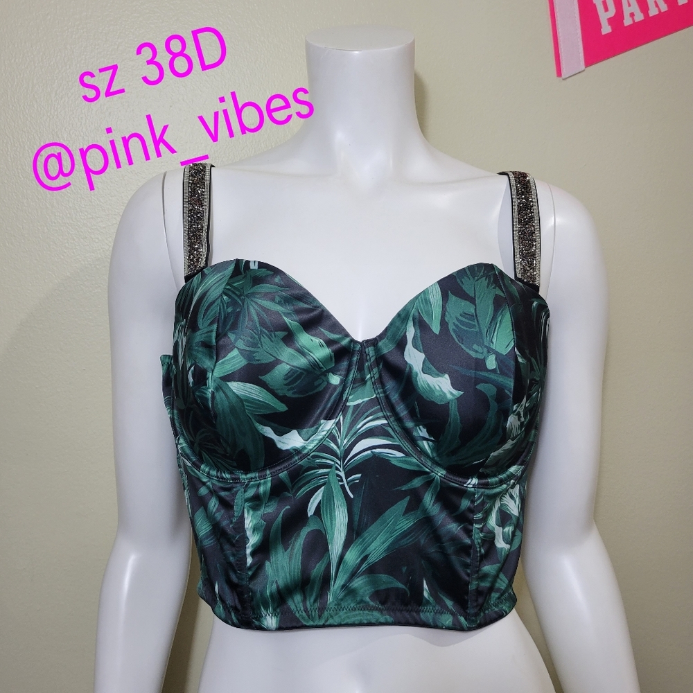 NWT 38D Victorias Secret Palm Leaf Embellished Bra